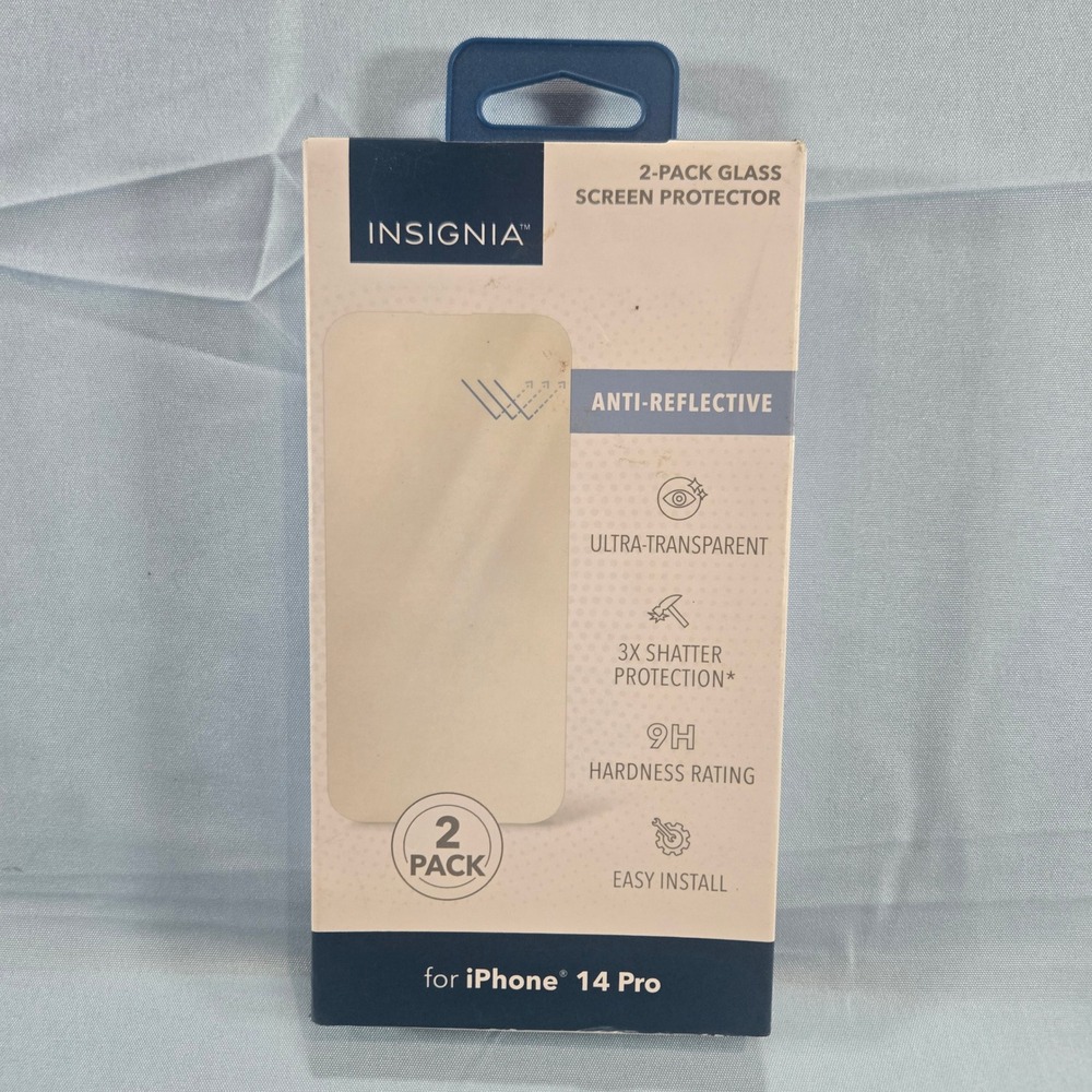 Insignia iPhone 14 Pro Glass Screen Protector 2Pack AntiReflective NS14PARGLS2